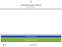 Tablet Screenshot of chungwahbaltimore.com